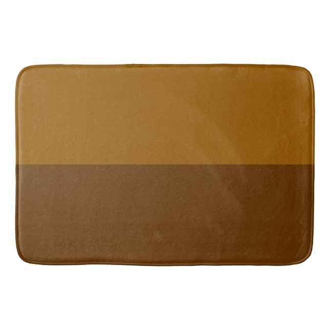 Ljust Mörk Brun del, halvsiddesign Badrumsmatta (Framsidan)