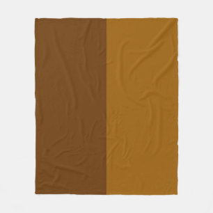 Ljust Mörk Brun del, halvsiddesign Fleecefilt