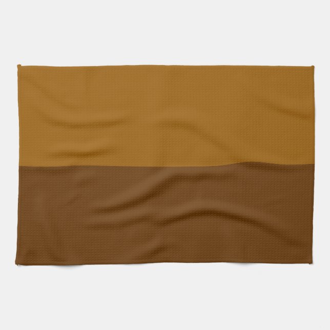 Ljust Mörk Brun del, halvsiddesign Kökshandduk (Horisontell)