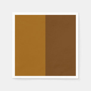 Ljust Mörk Brun del, halvsiddesign Pappersservett