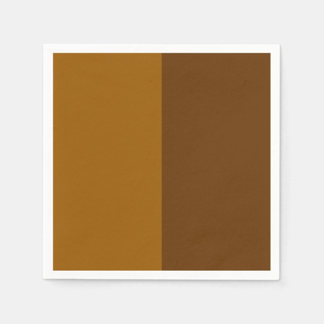 Ljust Mörk Brun del, halvsiddesign Pappersservett (Framsidan)