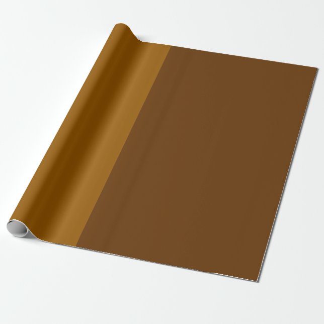 Ljust Mörk Brun del, halvsiddesign Presentpapper (Utrullad)