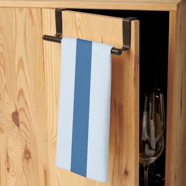Ljust Mörkblå Rand Köks Handduk Kökshandduk (Thirds Fold)