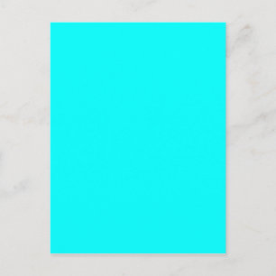 Ljust neon - blått 00ffff vykort