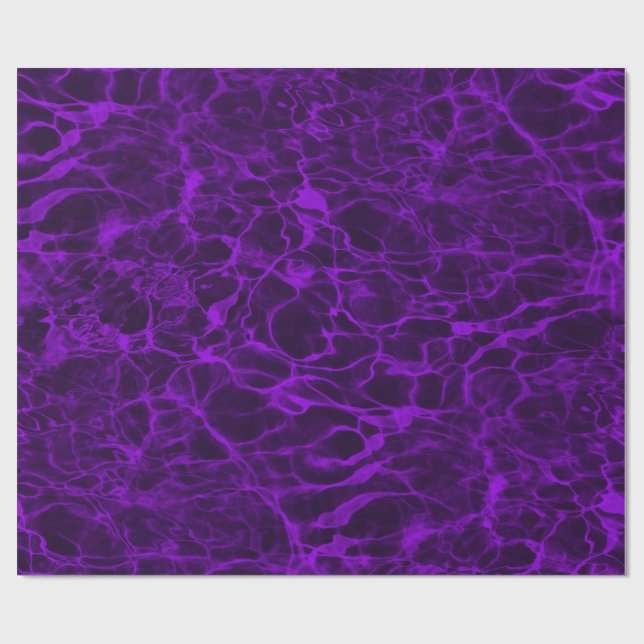 Ljust neonlila flammande vatten presentpapper (Platt)