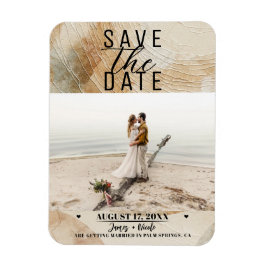 Ljust Neutral Naturlig Element Boho Spara Datum Magnet