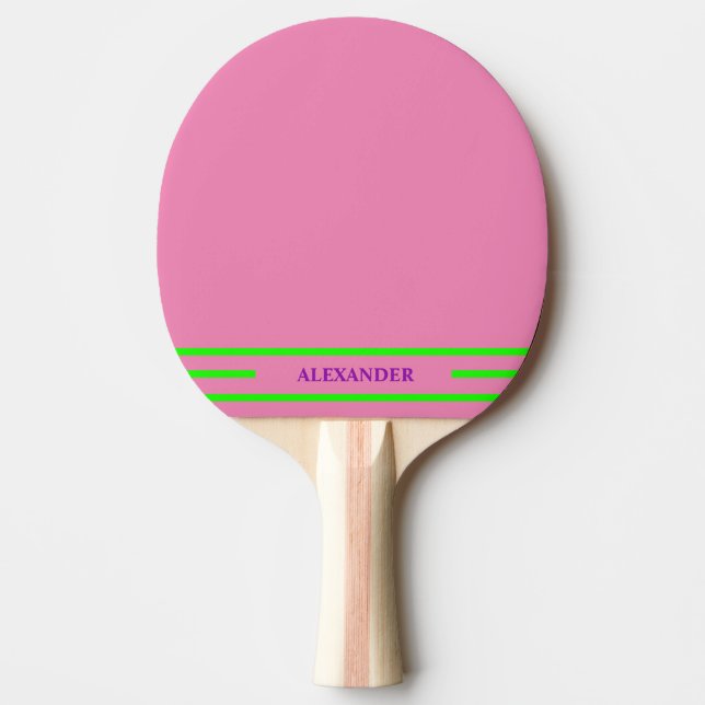 Ljust och färggrant rosa pingisracket (Framsidan)