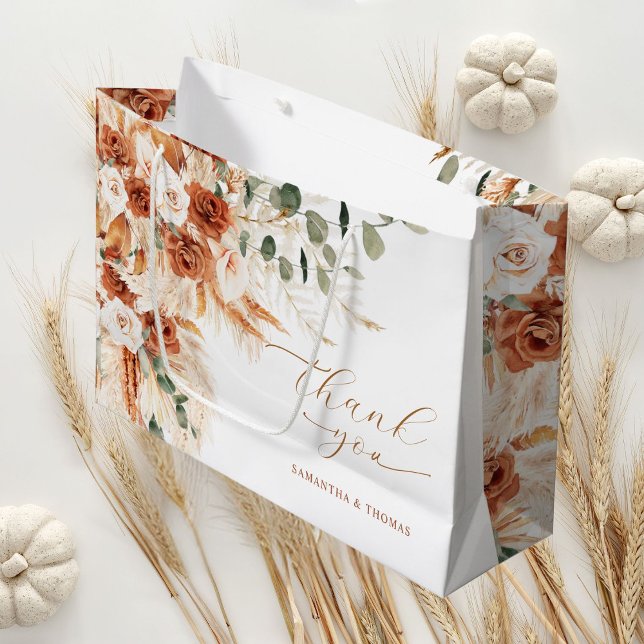 Ljust och kraftfullt blommigt bröllop tack brev (Skapare uppladdad)