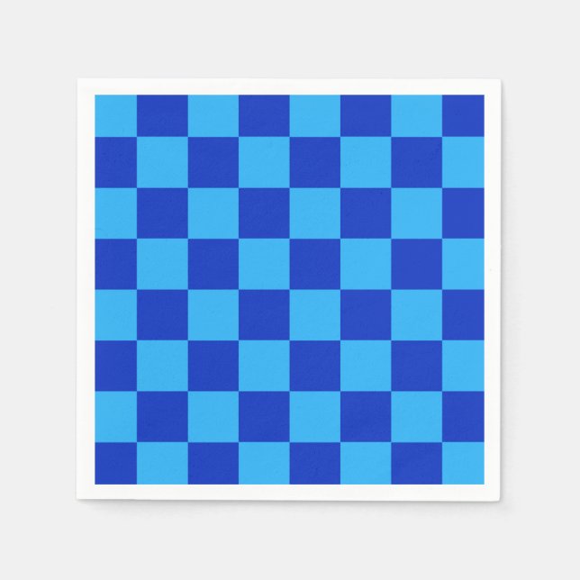 Ljust och Mörk blått kontrolldesign Pappersservett (Framsidan)