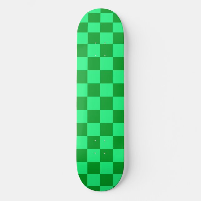 Ljust och Mörk grönt kontrolldesign Mini Skateboard Bräda 18,5 Cm (Framsida)