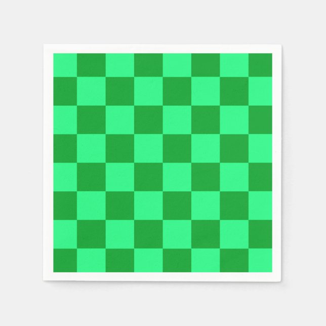 Ljust och Mörk grönt kontrolldesign Pappersservett (Framsidan)