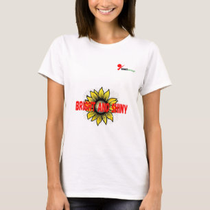 "Ljust och skinande" solros-citat t-shirt