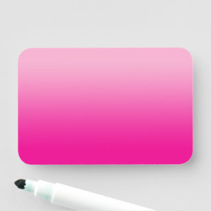 Ljust och varmt rosa ombré filt namnbricka