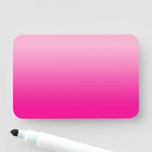 Ljust och varmt rosa ombré filt namnbricka (På plats)