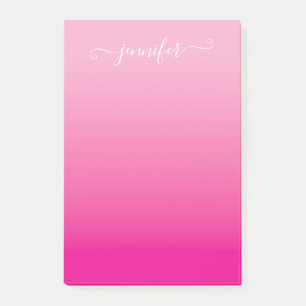 Ljust och varmt rosa ombré post-it block