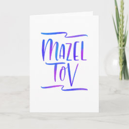 Ljust Ombre Mazel Tov Grattiskort Kort