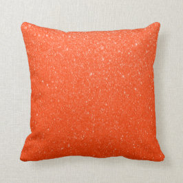Ljust orange Fauxglittertryck Kudde