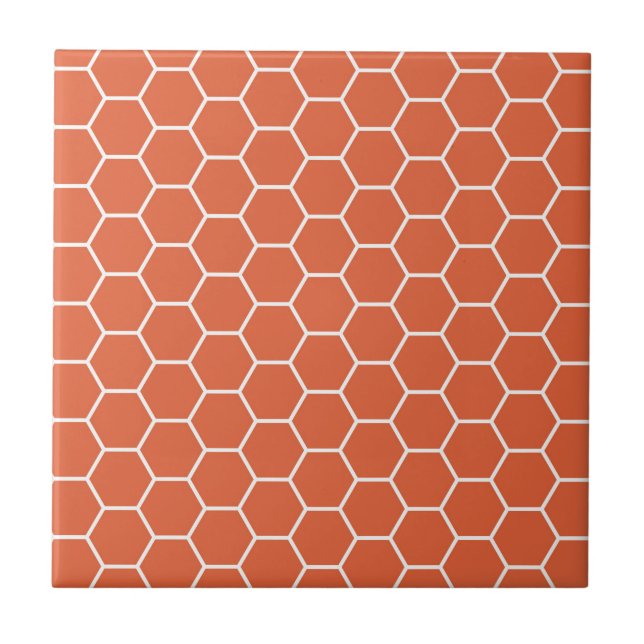 Ljust orange geometriskt kakelplatta (Framsidan)