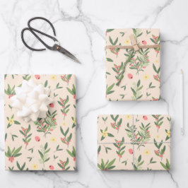 Ljust Orange, Grönt och lax Olive Gren Mönster