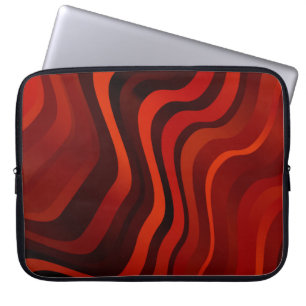 Ljust Orange mönster med linjer. Färgskapande illu Laptop Fodral