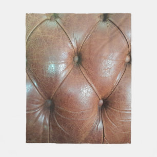 Ljust på brunt läder soffa yta, textureabstra fleecefilt