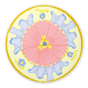 Ljust passion Blooming Flowers medallion knop Knopp