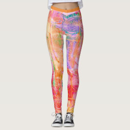 Ljust pastellmönster leggings