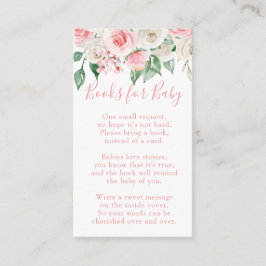 Ljust persikofärgad blomsterbabyfest tilläggskort