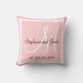 Ljust Ro Rosa Bröllop keepsakudde Kudde