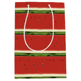 Ljust röd akvarell-vattenmelonpresentpåse
