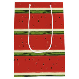 Ljust röd akvarell-vattenmelonpresentpåse
