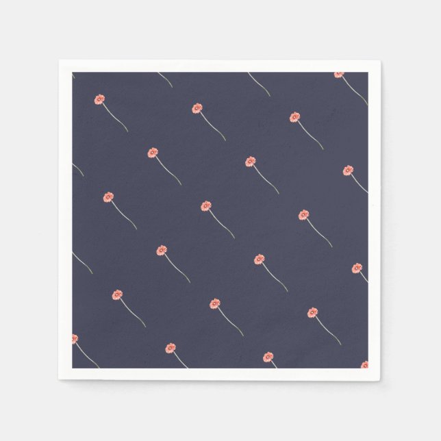 Ljust röd gerberablomma pappersservett (Framsidan)