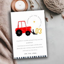 Ljust röd gul grävmaskin barn alla åldrar födelsed