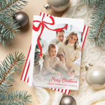 Ljust röd handritad banderoll båge foto jul