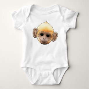 Ljust rödbrun apa för baby tröja