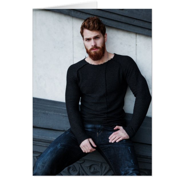 Ljust rödbrun gud hälsningskort (Framsidan)