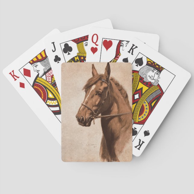 Ljust rödbrun häst från den svart skönhetboken spel kort (Baksidan)