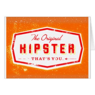 LJUST RÖDBRUN HIPSTERSTIL HÄLSNINGSKORT