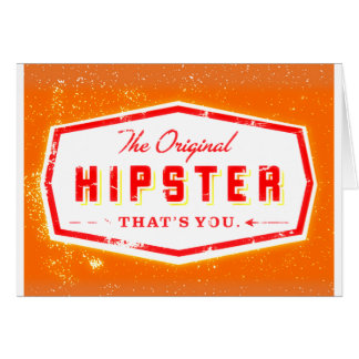 LJUST RÖDBRUN HIPSTERSTIL HÄLSNINGSKORT