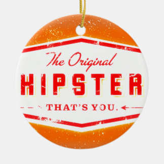 LJUST RÖDBRUN HIPSTERSTIL JULGRANSPRYDNAD KERAMIK