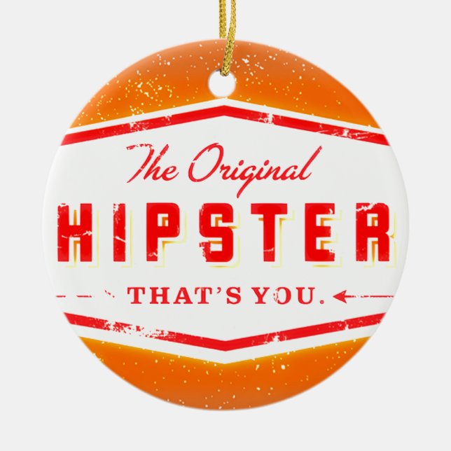 LJUST RÖDBRUN HIPSTERSTIL JULGRANSPRYDNAD KERAMIK (Framsidan)