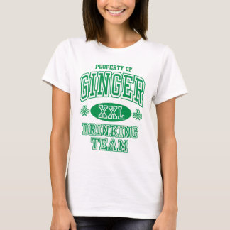 Ljust rödbrun irländskt dricka lag tee shirt
