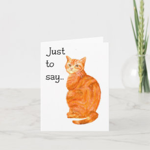 Ljust rödbrun katt Notecard Kort