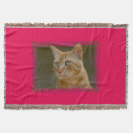 Ljust rödbrun kattkastfilt mysfilt