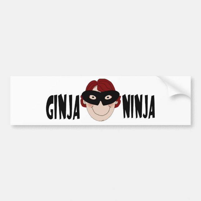 Ljust rödbrun Ninja Bildekal (Framsidan)