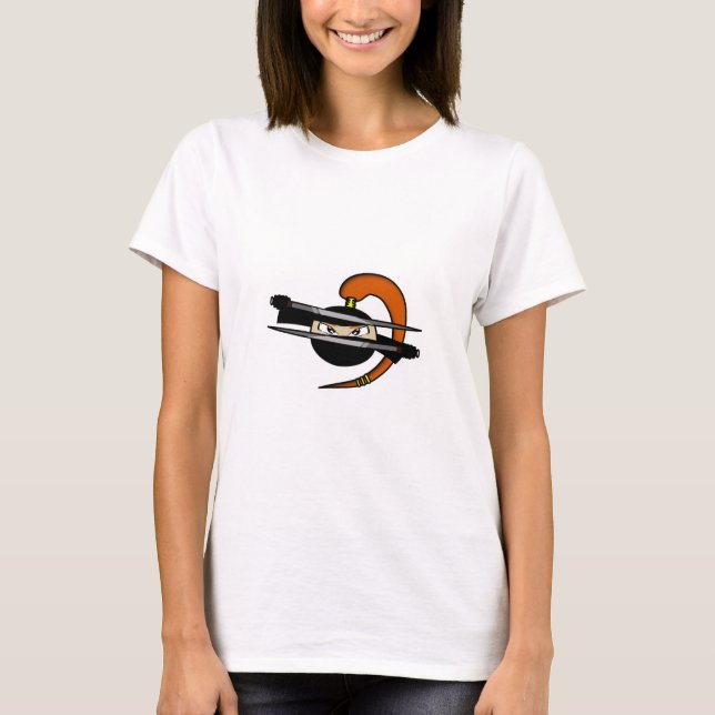 Ljust rödbrun Ninja figur 1 T-shirt (Framsida)