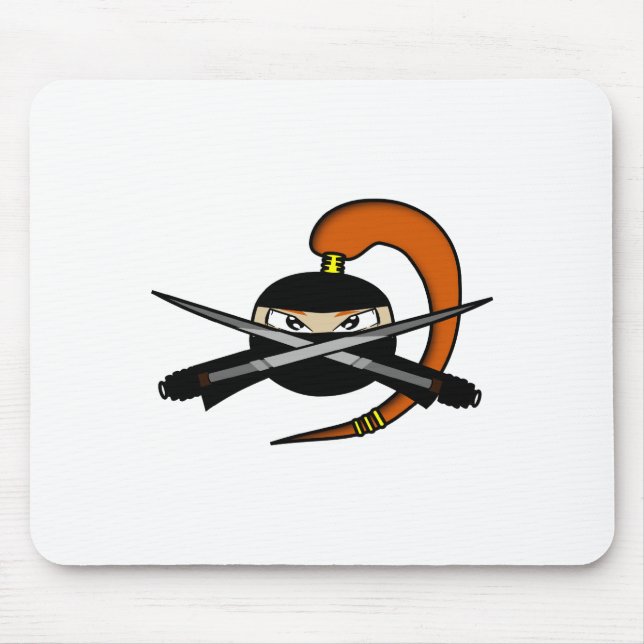 Ljust rödbrun Ninja figur 2 Musmatta (Framsidan)