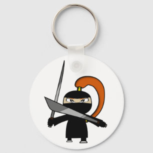 Ljust rödbrun Ninja figur 3 Nyckelring