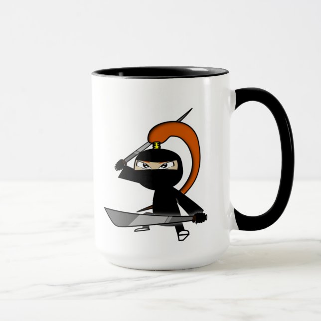 Ljust rödbrun Ninja figur 5 Mugg (Höger)