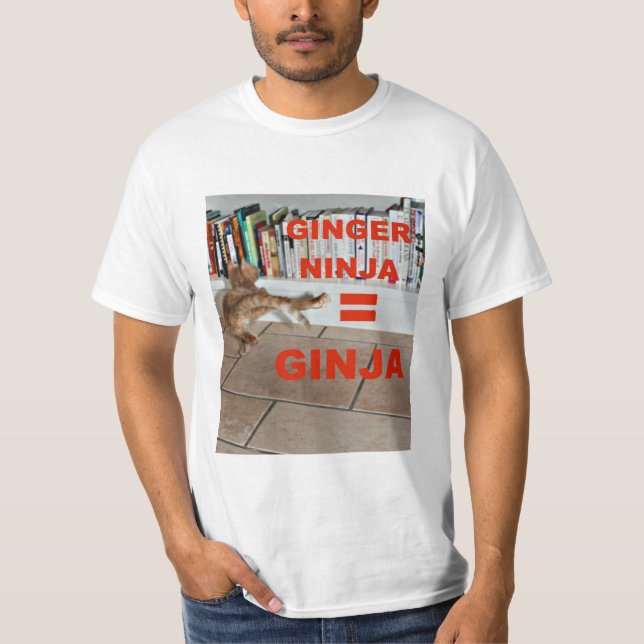 Ljust rödbrun Ninja skjorta Tee (Framsida)